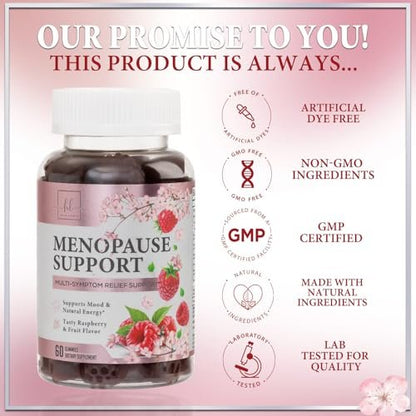 Hello Lovely! Menopause Gummies – Natürliche Hilfe bei Hitzewallungen & Nachtschweiß, 16-in-1 Multi-Vorteil für Balance & Energie, 60 Gummis