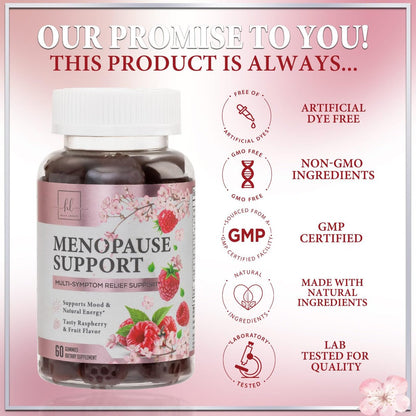 Hello Lovely! Menopause Gummies – Natürliche Hilfe bei Hitzewallungen & Nachtschweiß, 16-in-1 Multi-Vorteil für Balance & Energie, 60 Gummis