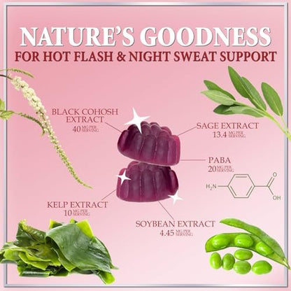 Hello Lovely! Menopause Gummies – Natürliche Hilfe bei Hitzewallungen & Nachtschweiß, 16-in-1 Multi-Vorteil für Balance & Energie, 60 Gummis