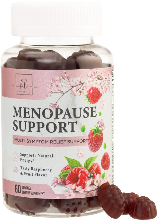 Hello Lovely! Menopause Gummies – Natürliche Hilfe bei Hitzewallungen & Nachtschweiß, 16-in-1 Multi-Vorteil für Balance & Energie, 60 Gummis