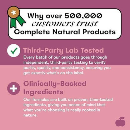 Complete Natural Products Bio D-Mannose & Cranberry Kapseln 520mg | 100 Stück | Pflanzliche Unterstützung für die Harnwege | Vegan, Non-GMO, Koscher, Glutenfrei