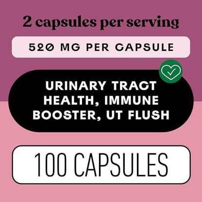Complete Natural Products Bio D-Mannose & Cranberry Kapseln 520mg | 100 Stück | Pflanzliche Unterstützung für die Harnwege | Vegan, Non-GMO, Koscher, Glutenfrei
