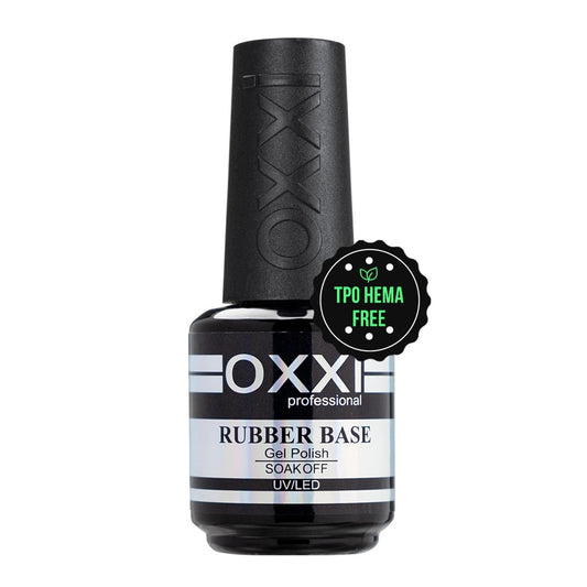 OXXI Professional Rubber Base Gel 15 ml – TPO & HEMA-freier UV-Nagel-Builder-Gel für verlängerte Maniküre, selbstnivellierend