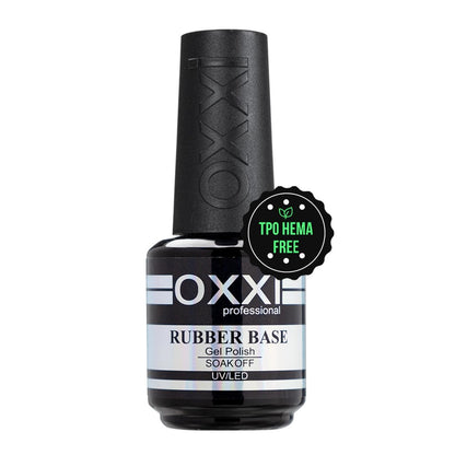 OXXI Professional Rubber Base Gel 15 ml – TPO & HEMA-freier UV-Nagel-Builder-Gel für verlängerte Maniküre, selbstnivellierend