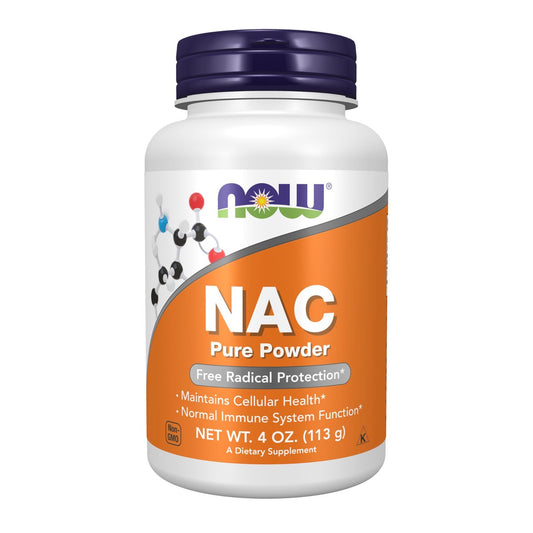 NOW Foods NAC (N-Acetyl Cystein) 600 mg reines Pulver, 113 g – Antioxidantien-Schutz & Immunsystem-Unterstützung