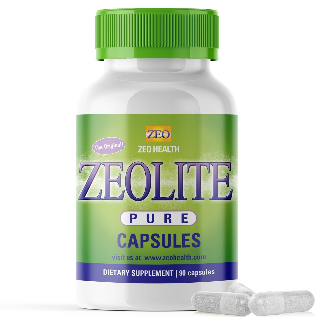 Zeolite Pure Kapseln | Zeolith Detox, Extra Stärke | Reinigung für Frauen, Männer | Aktiviertes Bio, Lebensmittelqualität Klinoptilolith Pulver 94%, 90 Kapseln (81 Gramm), 6 Wochen bis 3 Monate Vorrat