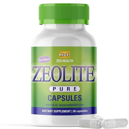 Zeolite Pure Kapseln | Zeolith Detox, Extra Stärke | Reinigung für Frauen, Männer | Aktiviertes Bio, Lebensmittelqualität Klinoptilolith Pulver 94%, 90 Kapseln (81 Gramm), 6 Wochen bis 3 Monate Vorrat