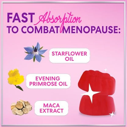 Hello Lovely! Menopause Gummis für Frauen – Natürliche Unterstützung bei Hitzewallungen, Nachtschweiß & Hormonbalance – 60 Gummis