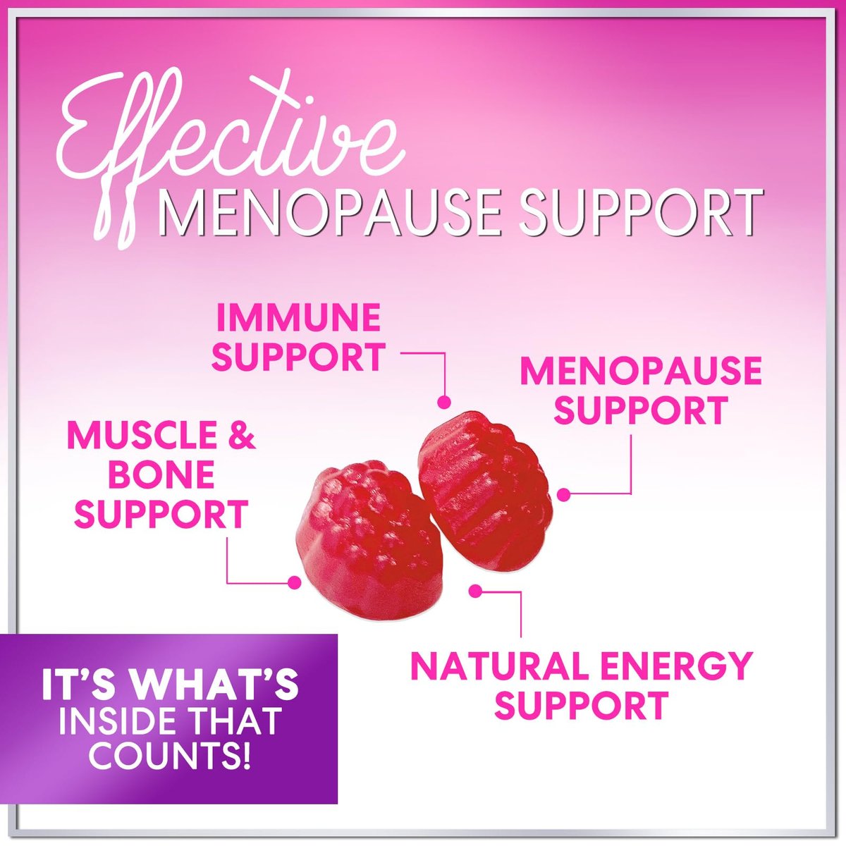 Hello Lovely! Menopause Gummis für Frauen – Natürliche Unterstützung bei Hitzewallungen, Nachtschweiß & Hormonbalance – 60 Gummis
