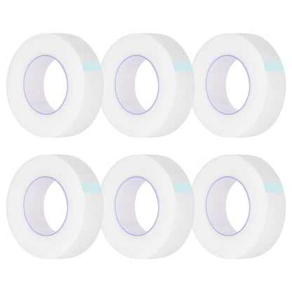 Kirecoo 6 Rollen Augenlid-Klebeband, Atmungsaktives PE Wimpernklebeband, Wimpernverlängerungszubehör - 9 m/10 Yard pro Rolle (Transparent)