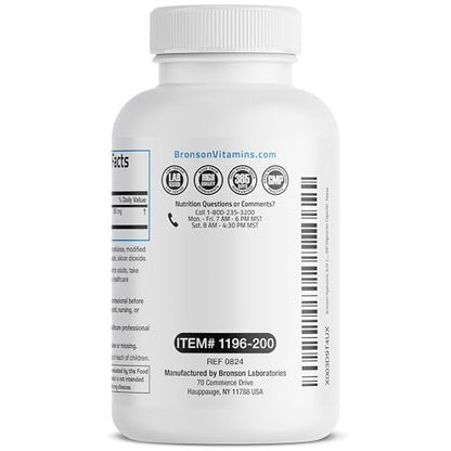 Bronson Hyaluronsäure 200 mg – Hochdosiert für Gelenke & Haut, Non-GMO, 200 Kapseln