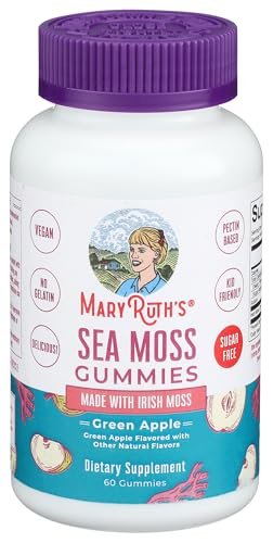 MaryRuth Organics Zuckerfreie Gummibärchen mit Irischem Moos – Für Darmgesundheit & Immunsystem – Vegan, Non-GMO, Glutenfrei – Für Erwachsene & Kinder ab 4 Jahren – 60 Stück