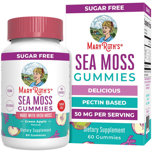 MaryRuth Organics Zuckerfreie Gummibärchen mit Irischem Moos – Für Darmgesundheit & Immunsystem – Vegan, Non-GMO, Glutenfrei – Für Erwachsene & Kinder ab 4 Jahren – 60 Stück