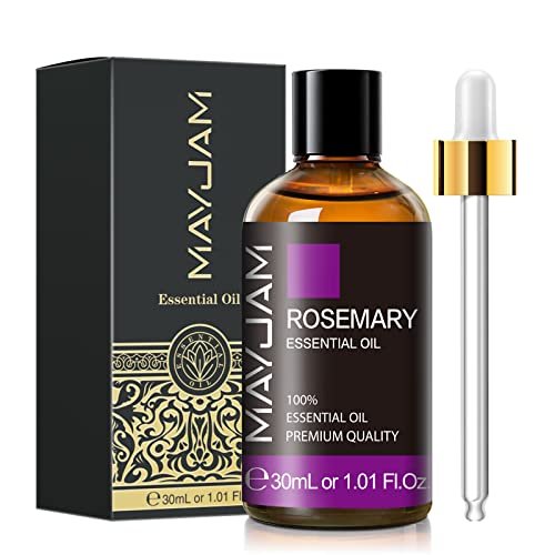 Rosmarin ätherisches Öl 30 ml / 1,01 Fl.oz – MAYJAM Premium Rosmarinöl mit Glaspipette, ideal für Aromatherapie-Diffuser und Kerzenherstellung