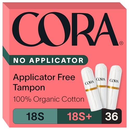 Cora Bio-Baumwoll-Tampons ohne Applikator Multipack (18 Super, 18 Super Plus)