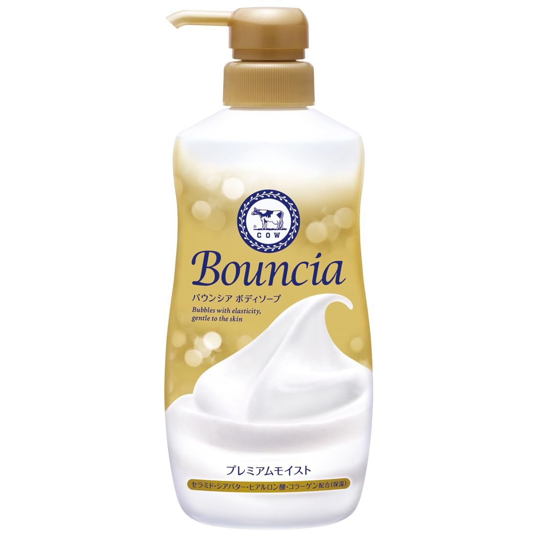 BOUNCIA Cow Brand Body Washes 480ml/16,23 (Weiße Seife/Luftig Bouquet/Premium Feuchtigkeit) (Premium Feuchtigkeit (480ml))