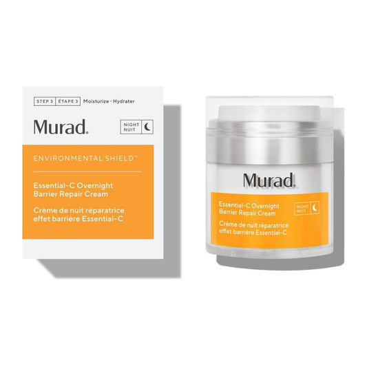 Murad Essential-C Overnight Barrier Repair Cream – Vitamin C Nachtcreme mit Anti-Pollution-Effekt für reparierte, glattere Haut – 50 ml