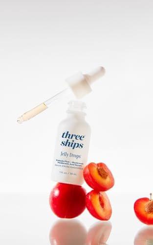 Three Ships Jelly Drops Kakadu Plum + Mushroom Hyaluronic Acid Serum | Feuchtigkeitsspendend, regenerierend, polsternd | 30 ml