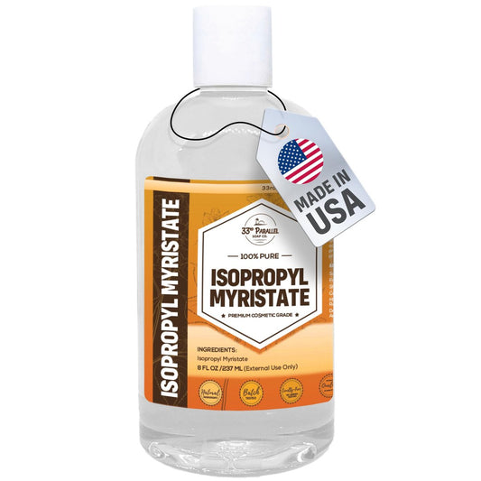 ISOPROPYL MYRISTATE (8 oz) – Pflanzenbasiertes, kosmetisches IPM für Seifenherstellung, Düfte, Shampoo, Cremes & Lotionen, Make-up & Klebstoffentferner, Antitranspirantien & Deodorants | 8 Unzen