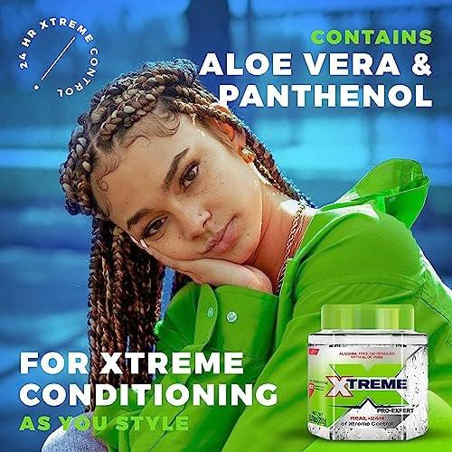 Xtreme Pro-Expert Clear Styling Hair Gel, Alkoholfrei, 24-Stunden Extreme Kontrolle mit Aloe Vera, 8,81 oz Glas (24er-Pack)