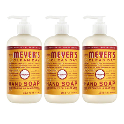 MRS. MEYER'S CLEAN DAY Hand Seife, Clementine Duft, 12,5 Fl Oz Flasche - 3er Pack