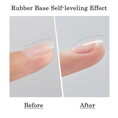 OXXI Professional Rubber Base Gel & No Wipe Top Coat Set 2x15ml – Selbstnivellierender Nagelbasislack und hochglänzender, kratzfester Überlack im Geschenkset