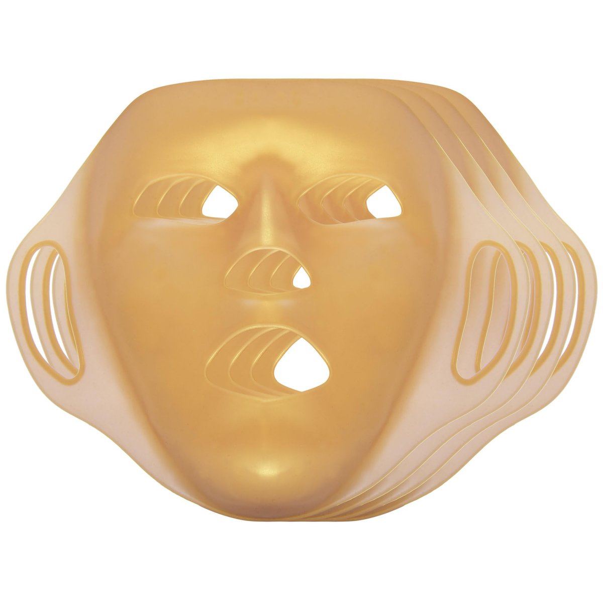 GELMAY 4er-Pack 3D Gold Feuchtigkeitsmaske – Wiederverwendbare Silikon-Gesichtsmaske für die Hautpflege, Hydrotherapie-Patch-Wrap gegen Verdunstung