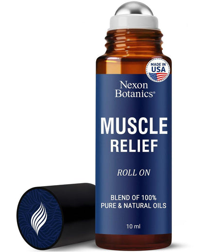 Nexon Botanics Muskelschmerz-Roll-On 10 ml – Reine & natürliche, vorgemischte Mischung für verspannte Muskeln, Schmerzen & Erholung – Praktischer Roller für Sportler & aktive Lebensstile