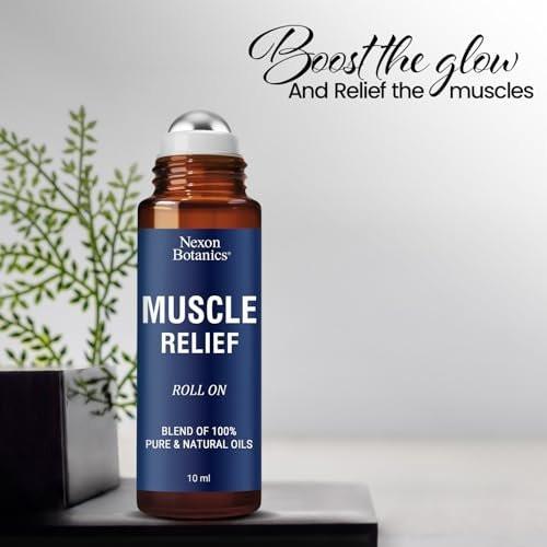 Nexon Botanics Muskelschmerz-Roll-On 10 ml – Reine & natürliche, vorgemischte Mischung für verspannte Muskeln, Schmerzen & Erholung – Praktischer Roller für Sportler & aktive Lebensstile