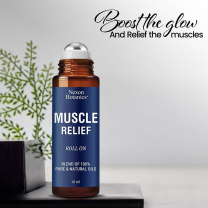 Nexon Botanics Muskelschmerz-Roll-On 10 ml – Reine & natürliche, vorgemischte Mischung für verspannte Muskeln, Schmerzen & Erholung – Praktischer Roller für Sportler & aktive Lebensstile