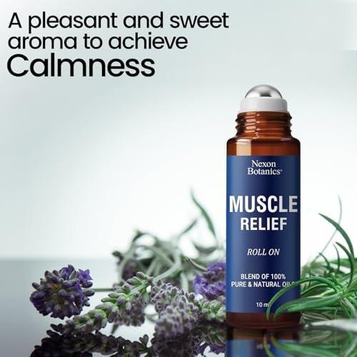 Nexon Botanics Muskelschmerz-Roll-On 10 ml – Reine & natürliche, vorgemischte Mischung für verspannte Muskeln, Schmerzen & Erholung – Praktischer Roller für Sportler & aktive Lebensstile