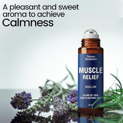 Nexon Botanics Muskelschmerz-Roll-On 10 ml – Reine & natürliche, vorgemischte Mischung für verspannte Muskeln, Schmerzen & Erholung – Praktischer Roller für Sportler & aktive Lebensstile