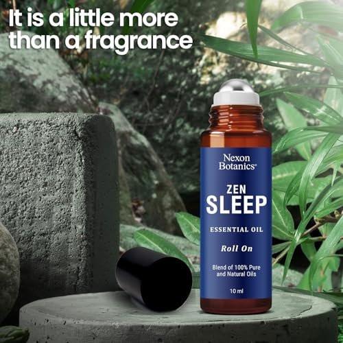 Zen Sleep Essential Oil Roll-On 10 ml - Beruhigende Mischung für Gelassenheit & Tiefschlaf mit Lavendel, Rosmarin - Einfach anzuwendender Roller - Nexon Botanics