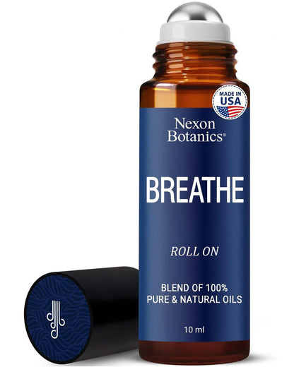 Atemunterstützung Roll-On mit ätherischen Ölen 10 ml – Eukalyptus, Pfefferminze & Rosmarin – Nexon Botanics
