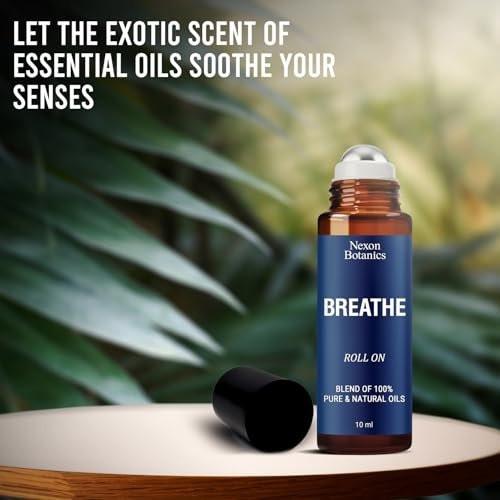Atemunterstützung Roll-On mit ätherischen Ölen 10 ml – Eukalyptus, Pfefferminze & Rosmarin – Nexon Botanics