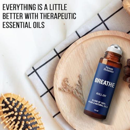 Atemunterstützung Roll-On mit ätherischen Ölen 10 ml – Eukalyptus, Pfefferminze & Rosmarin – Nexon Botanics