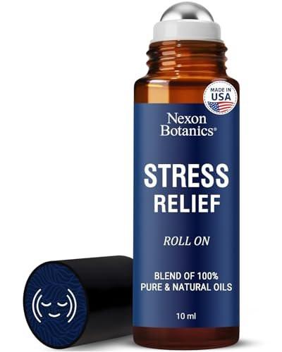 Nexon Botanics Stress Relief Essential Oil Roll-On 10 ml – Beruhigende Mischung mit Lavendel, Geranie & Weihrauch für Aromatherapie