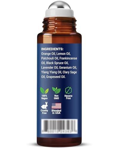 Nexon Botanics Stress Relief Essential Oil Roll-On 10 ml – Beruhigende Mischung mit Lavendel, Geranie & Weihrauch für Aromatherapie