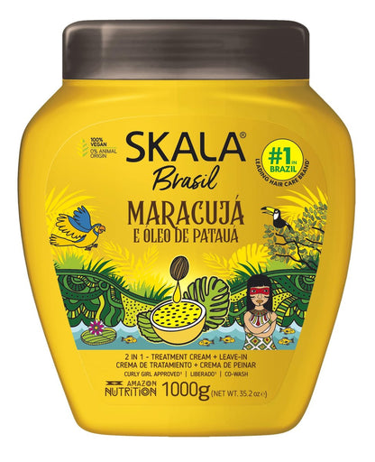 SKALA Brasil Creme de Tratamento 2 em 1 Maracujá & Óleo de Patauá 1 kg – Intensive Pflege für lockiges & trockenes Haar