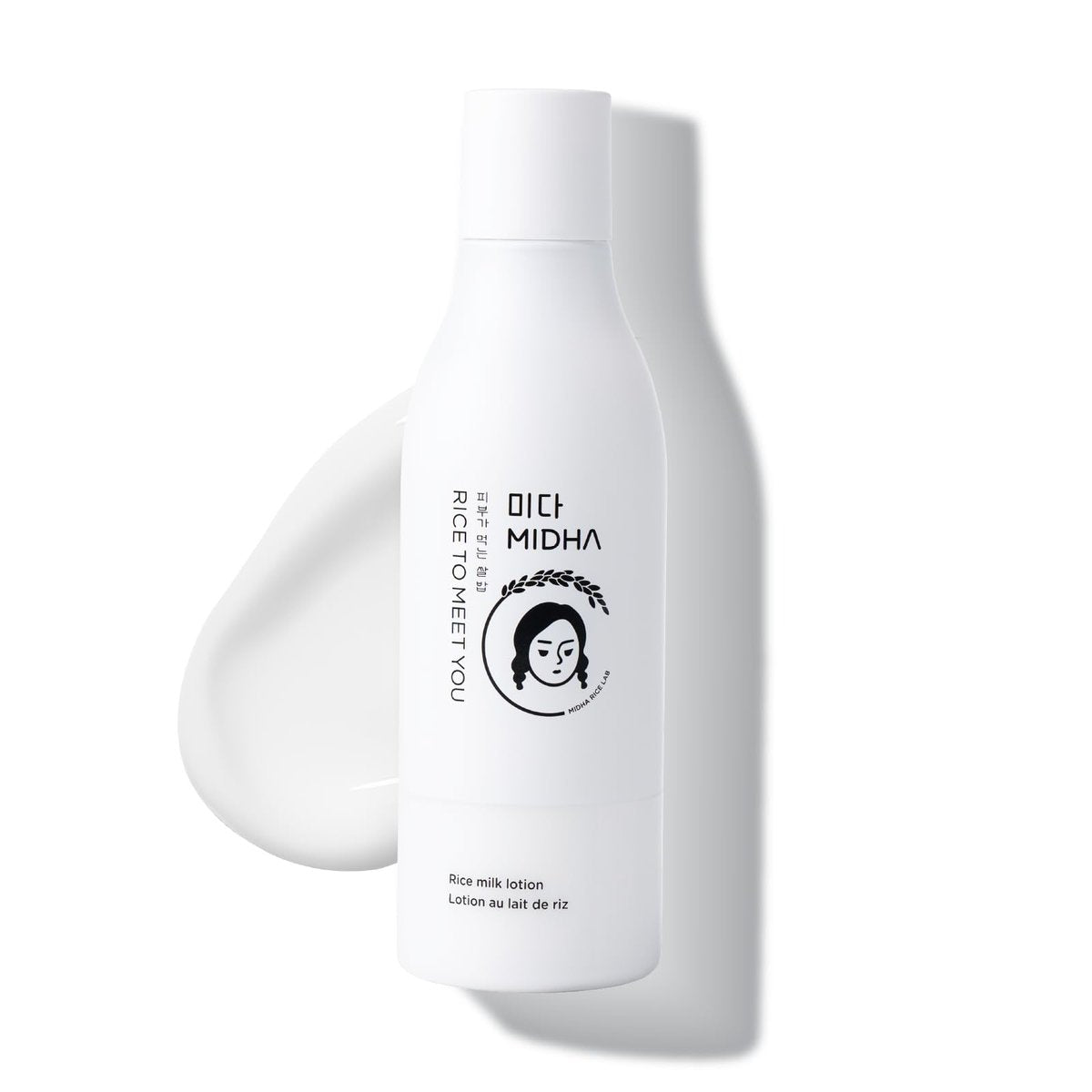 MIDHA Reismilch Lotion, 200 ml – Intensive Feuchtigkeit, Beruhigende Pflege, Leichte Textur für Geschmeidige Haut und Strahlenden Teint