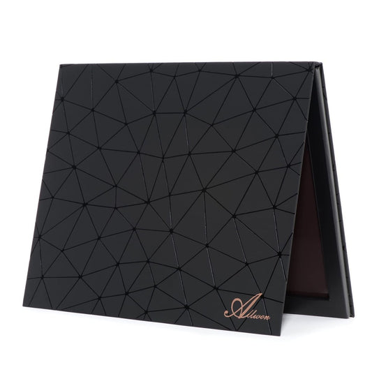 Allwon Extra Große Magnetische Make-up Palette Leer - Diamantform für Lidschatten, Lippenstift, Rouge, Puder - Schwarz
