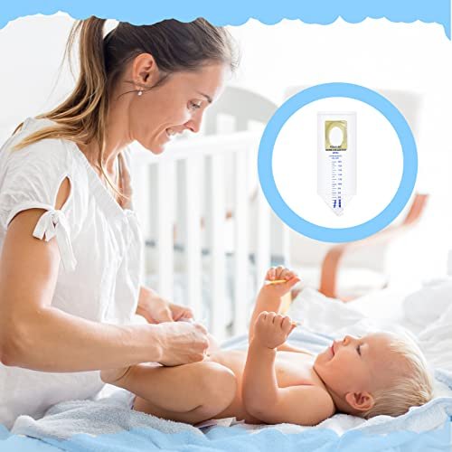Sosation 20 Stück Urinbeutel für Kinder, Klare Urinauffangbeutel, Einweg-Pipibeutel, Haftende, Auslaufsichere Baby-Pipi-Beutel für die Sammlung