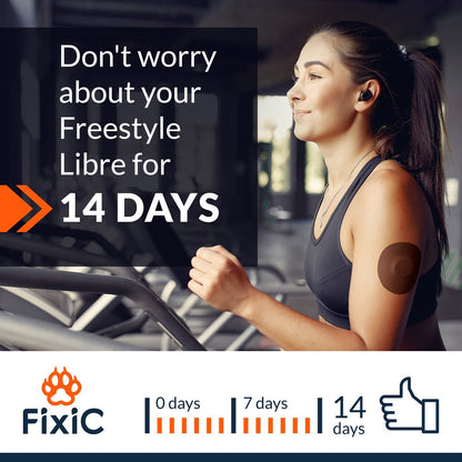 Fixic Freestyle Klebepflaster 25 Stück – Passend für Libre 1, 2, 3 & Plus – Enlite – Guardian – Kein Kleber in der Mitte – Vorgeschnittene Rückseite – Langzeitfixierung für Ihren Sensor! (Kaffee)