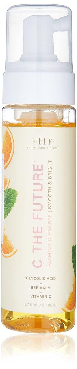 FarmHouse Fresh C the Future Foam Gesichtsreiniger – mit Hyaluronsäure, Vitamin C und Glykolsäure, 6,7 Fl Oz