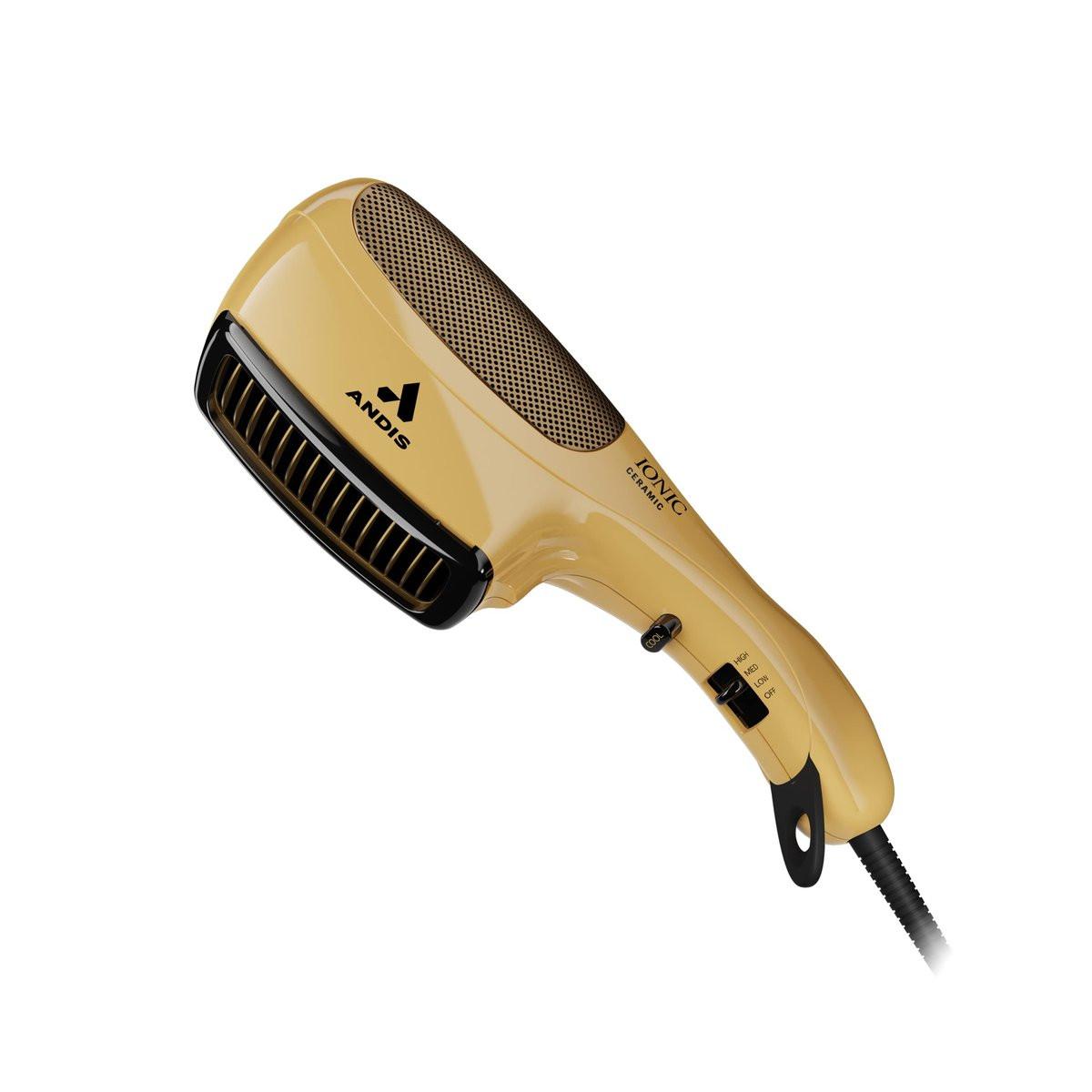 Andis 82125 1875-Watt Turmalin-Keramik-Ionen-Haartrockner – Leichter Haartrockner für normales & lockiges Haar, Gold
