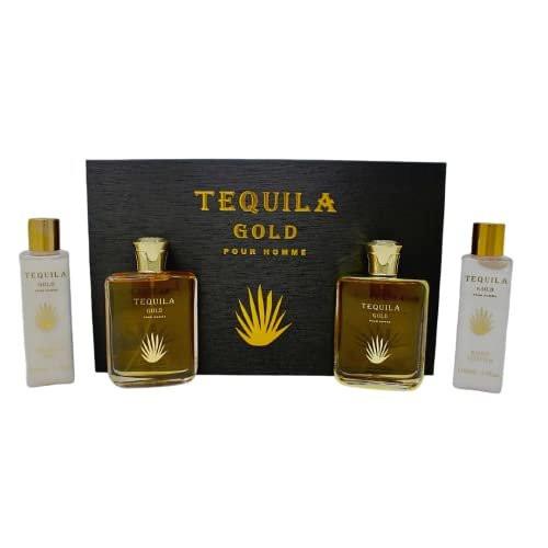 Tequila Gold Bath & Body Eau De Parfum 4-teiliges Geschenkset für Herren