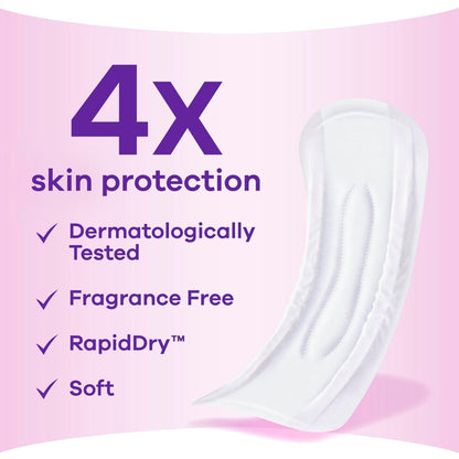 Always Discreet Inkontinenz-Einlagen für Frauen mit Blasenschwäche, Sensitive Pads, Mittlere Saugfähigkeit, Normale Länge, 57 Stück
