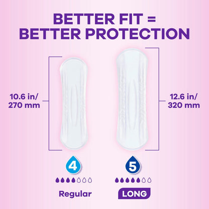 Always Discreet Inkontinenz-Einlagen für Frauen mit Blasenschwäche, Sensitive Pads, Mittlere Saugfähigkeit, Normale Länge, 57 Stück