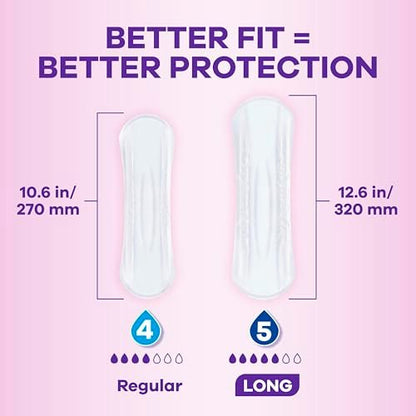 Always Discreet Inkontinenz-Einlagen für Frauen mit Blasenschwäche, Sensitive Pads, Mittlere Saugfähigkeit, Normale Länge, 57 Stück