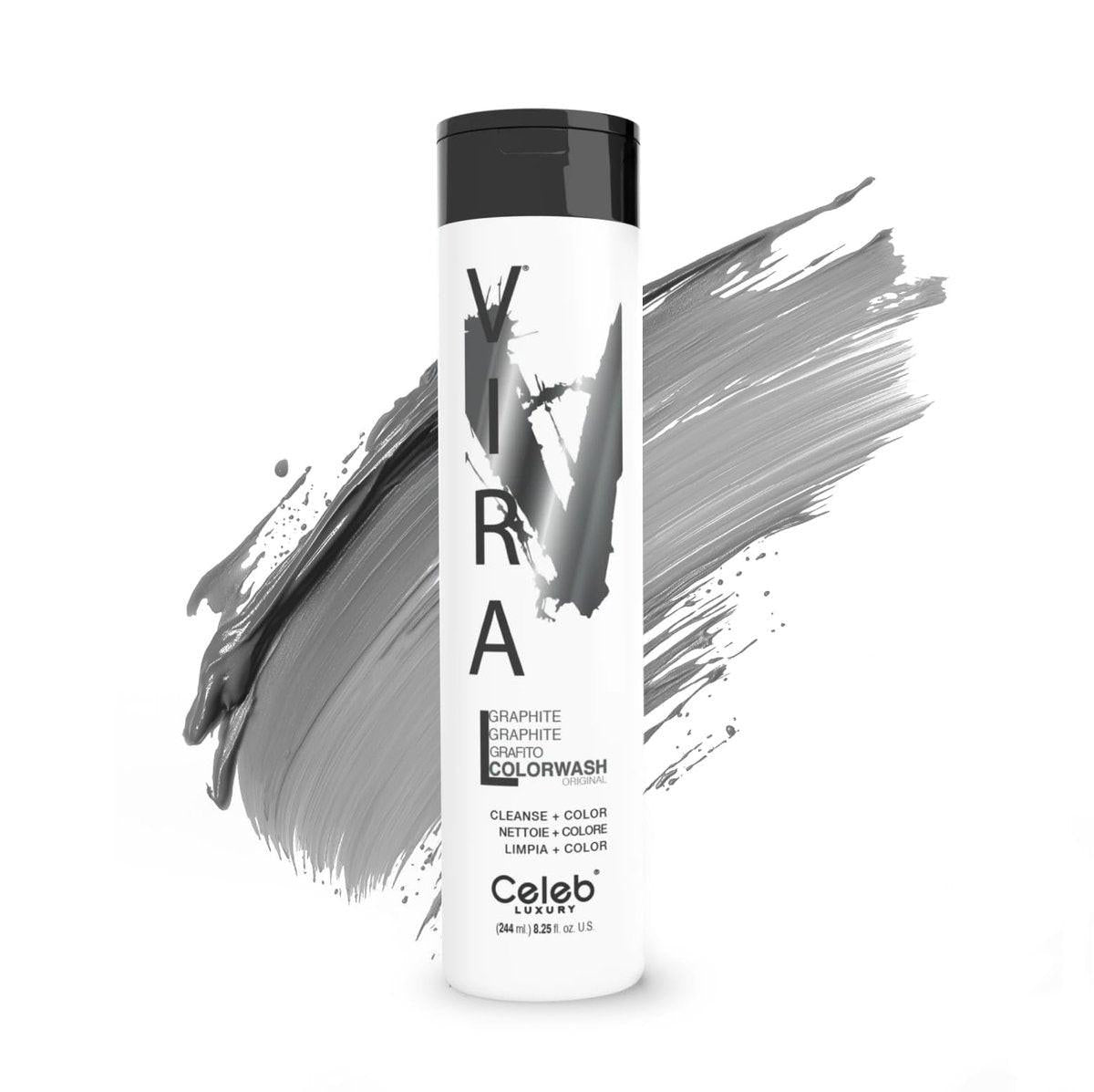 Celeb Luxury Colorwash Farbdeposit Shampoo - Graphite - Farbauffrischer, vegane Haarfarbe, Bondfix Bond Rebuilder